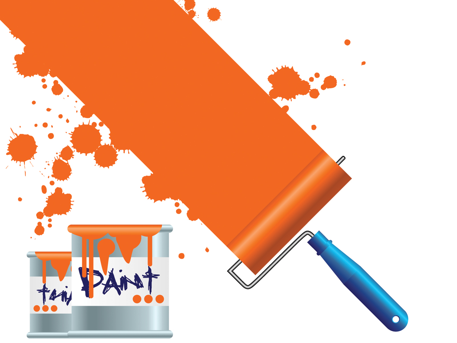Droping Yellow Paint Powerpoint Templates - Arts, Blue, Orange ...