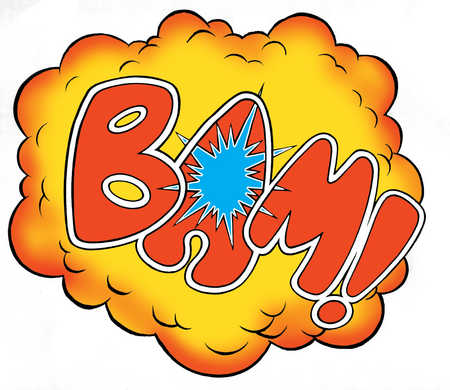 Stock Illustration - Comic strip fight sound BAM