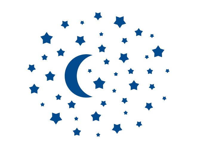 Moon and Stars Wall Decal | weeDECOR
