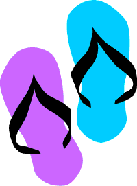 Flip Flops Clip Art, Beach Sandals Graphic (Free printables)