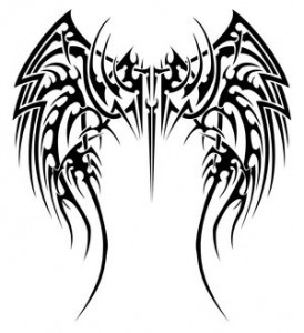 Angel Wings With Halo Tattoo - ClipArt Best