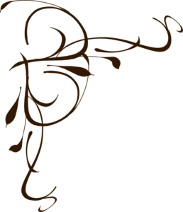 Left Brown Floral Swirl clip art - vector clip art online, royalty ...