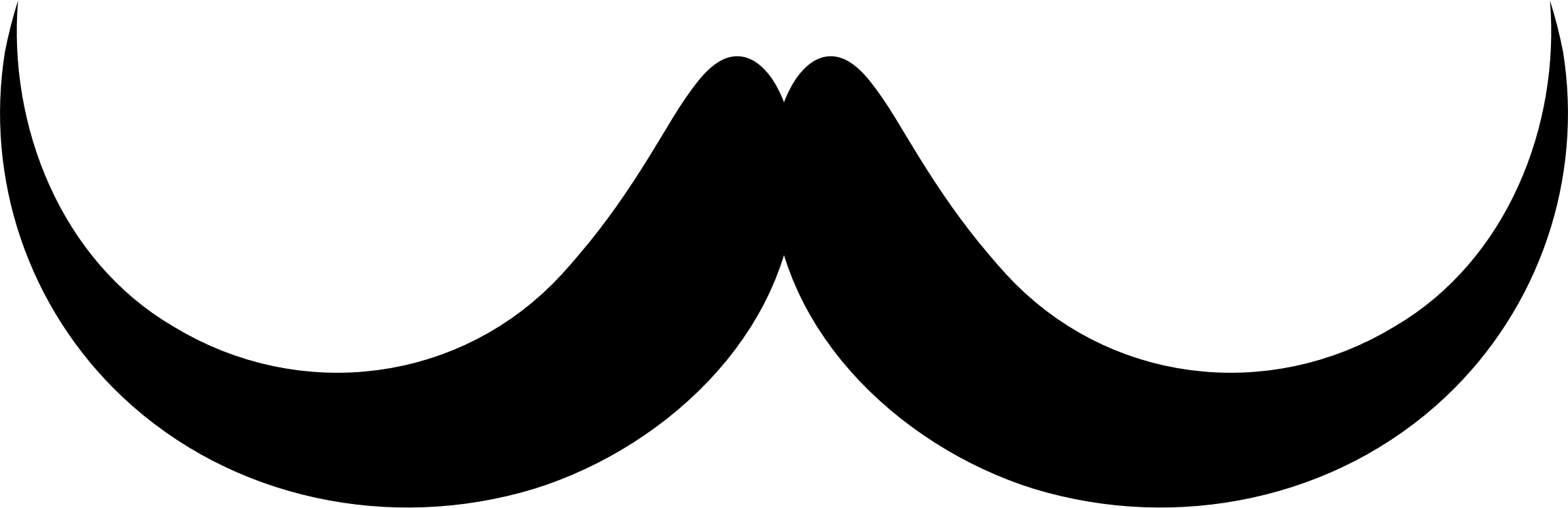 Clipart - Mustache Silhouette 3