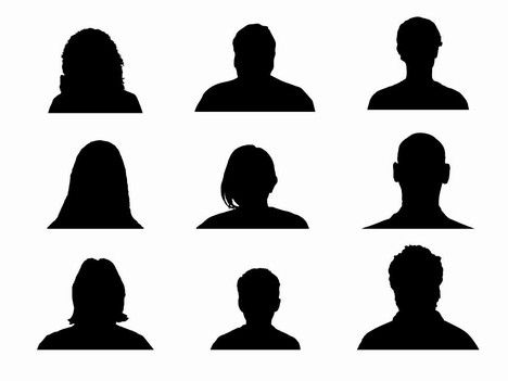 Unisex head outline clipart