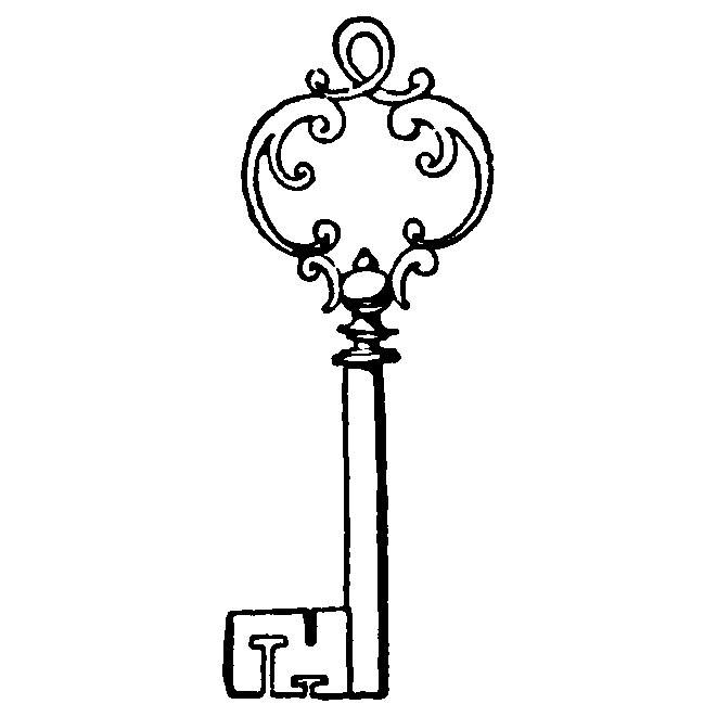 Old fashioned key clip art