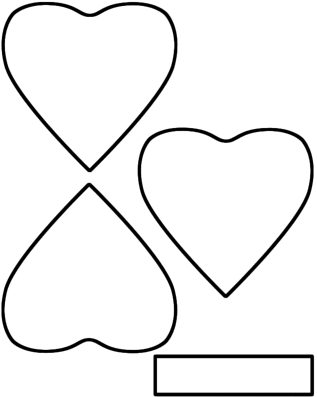 Three Leaf Clover/Shamrock - Paper craft (Black and White Template)