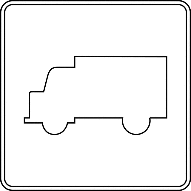 Truck outline clipart