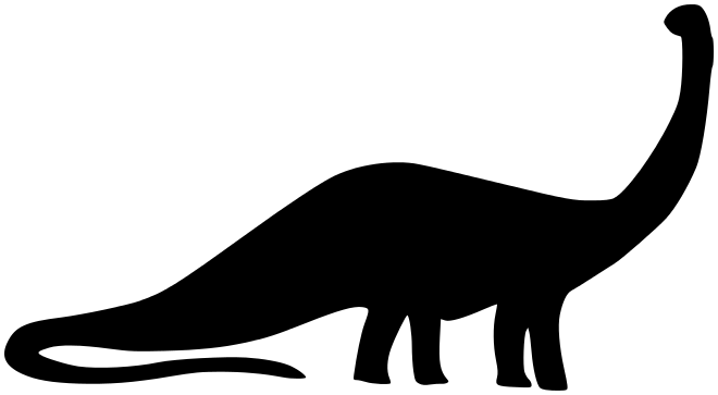 Dinosaur silhouette clipart