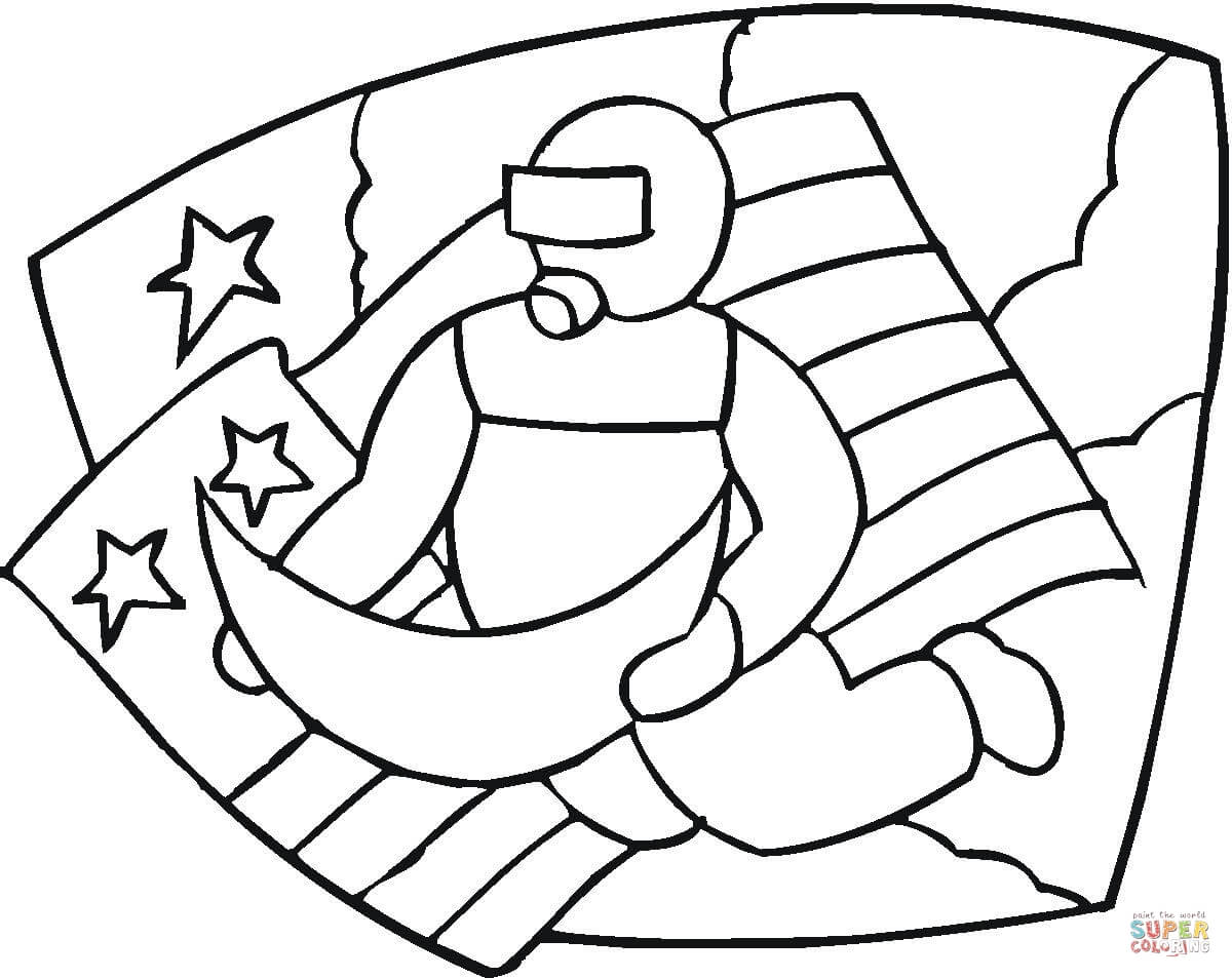 Astronaut exploring space coloring page | Free Printable Coloring ...