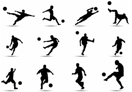 Soccer Silhouette vector | AI,EPS format free vector download ...