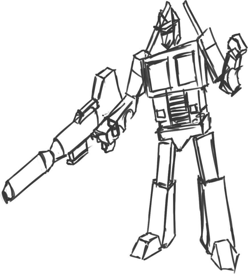 Simple Robot Drawing Outline 73829 | UPSTORE