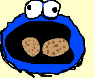 Cookie Monster Eating Cookies - ClipArt Best