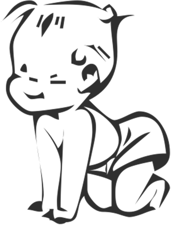 Baby clipart black and white free