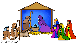 Christmas clipart nativity scene