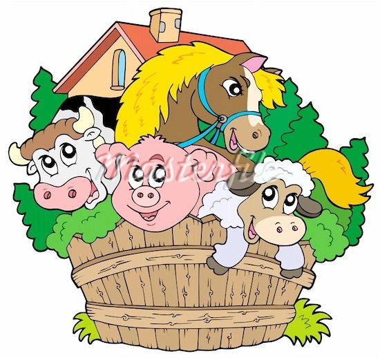 Cute Farm Animals Clipart