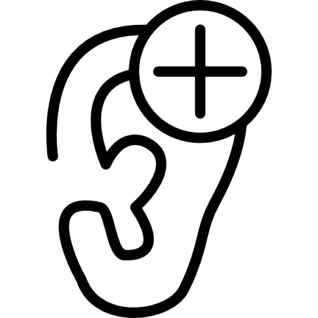 Ear increase audio symbol Icons | Free Download