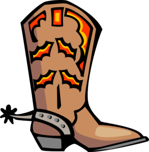 Cowboy Boot clip art - vector clip art online, royalty free ...