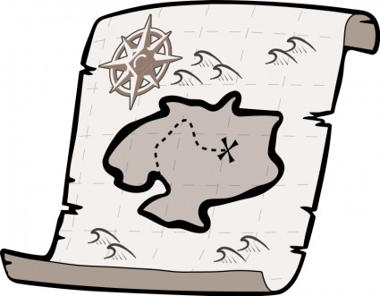 Treasure map Vector clip art - Free vector for free download