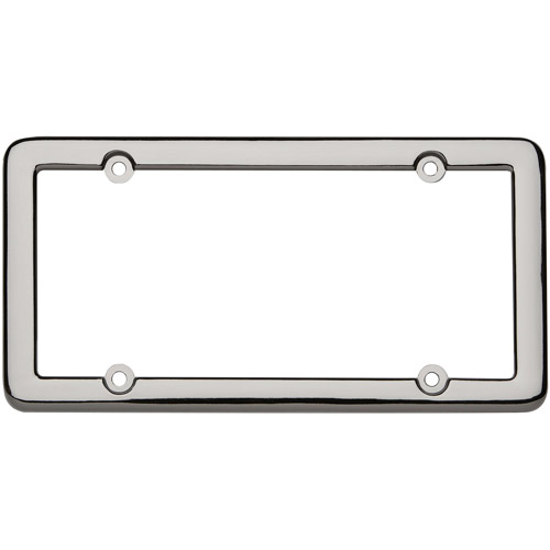 Nouveau License Plate Frame, Black Chrome: Exterior Car ...