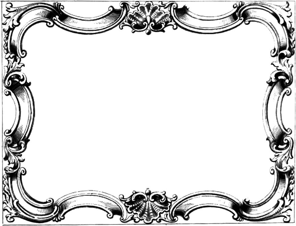 Vintage Ornate Border Frame – Free Clip Art Image | Oh So Nifty ...