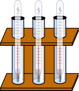 Thermometer In Beaker clip art - vector clip art online, royalty ...
