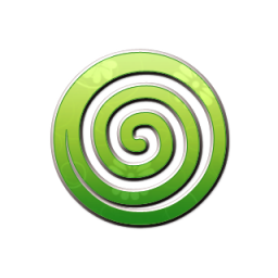 Retro Green Floral Icons Symbols Shapes