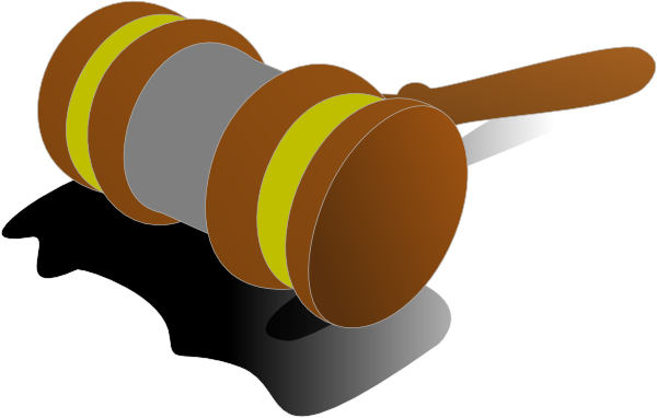 Justice Gavel Color 2 clip art - vector clip art online, royalty ...