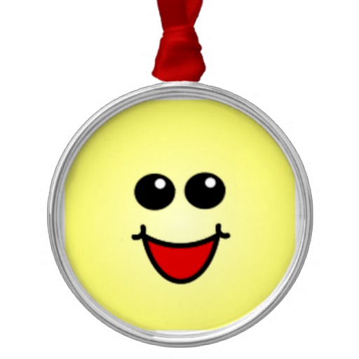Deluxe Silly Smiley faces Christmas Tree Ornaments from Zazzle.