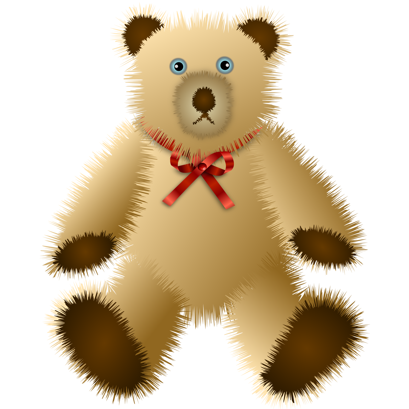 Shaggy Teddy Bear Free Vector