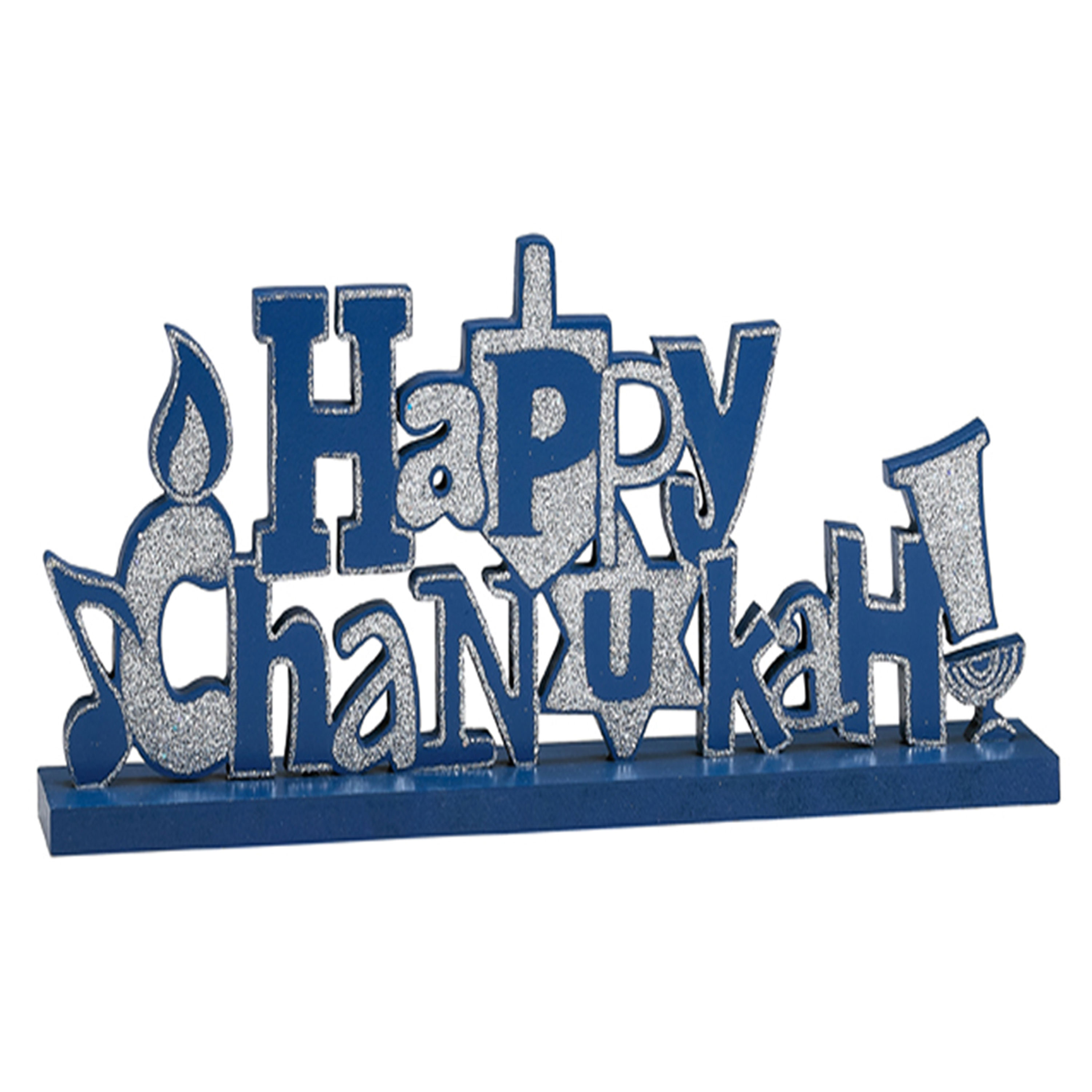 Happy Chanukah 3-D Wood Table Decoration