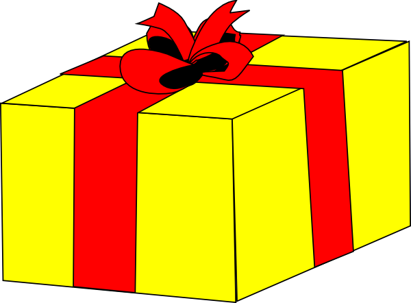 Yellow Gift clip art Free Vector