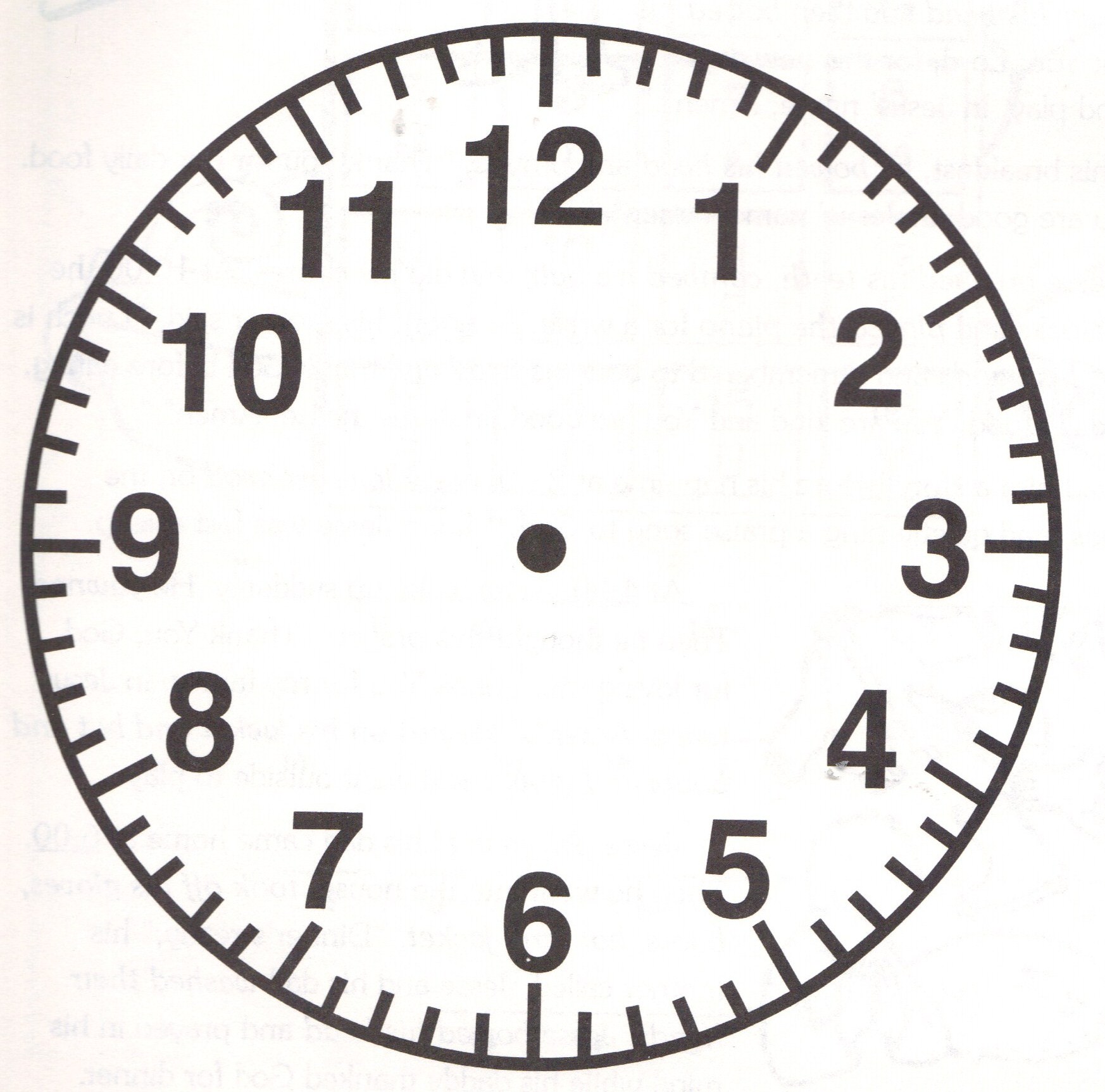 Printable Clock Face Without Hands - ClipArt Best