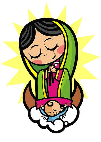 La Virgen De Guadalupe Drawings | Jos Gandos Coloring Pages For Kids
