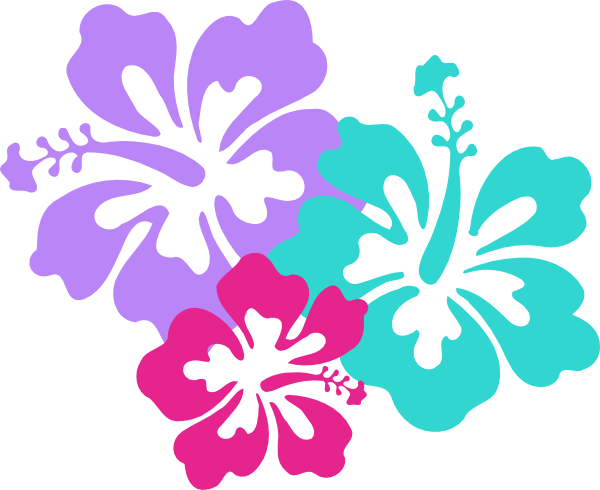 Hawaiian Flower Clip Art Black And White - Free ...