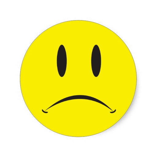 Pix For > Unhappy Smiley Face