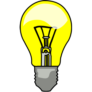 Led light bulb clipart