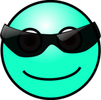 Emoticons Cool face - vector Clip Art