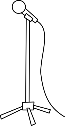 Microphone Stand Silhouette - Free Clipart Images