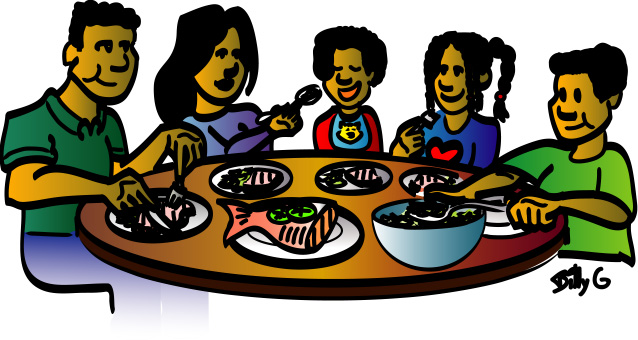 Family Dinner Table Clipart - Free Clipart Images