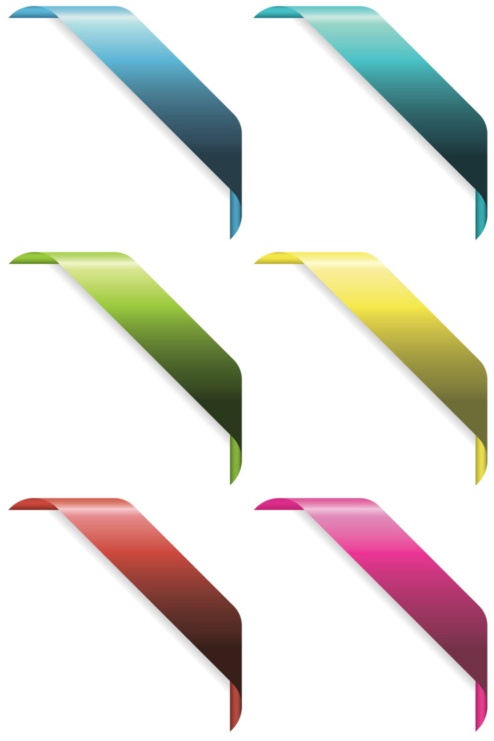Corner Ribbons Vector | DragonArtz Designs (we moved to dragonartz ...