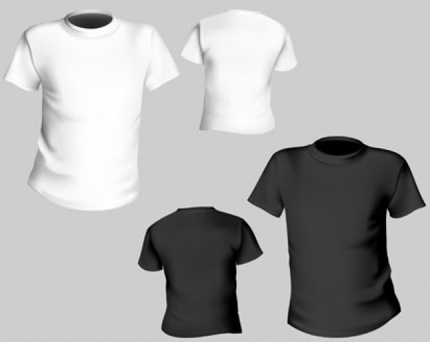 stock vector t-shirt black – white | Download free Vector