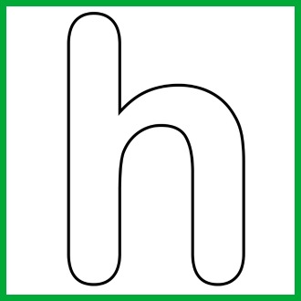 Lower Case Alphabet Letter H Template and H Song | KIboomu Kids Songs