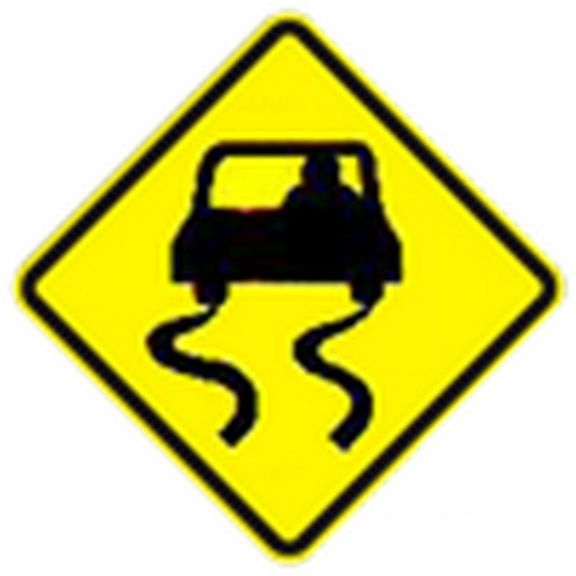Slippery Road Sign - ClipArt Best