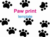 Dog Footprints Template