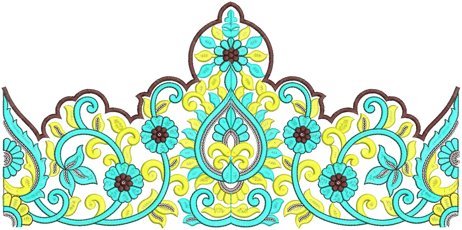 Asian designer Lace Border Collection of 2013 - Embdesigntube