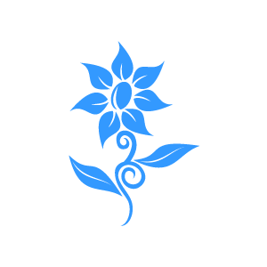 Blue Flower Design Clipart