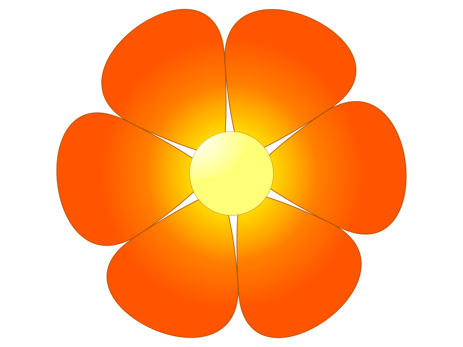 Orange flower clipart