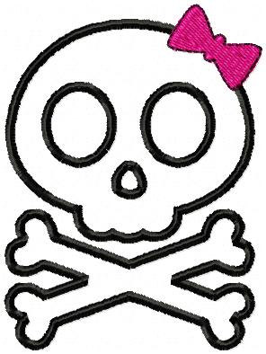 Female skull clipart