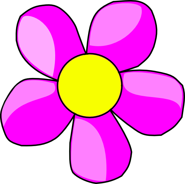 Pink Flower Clip Art - vector clip art online ...