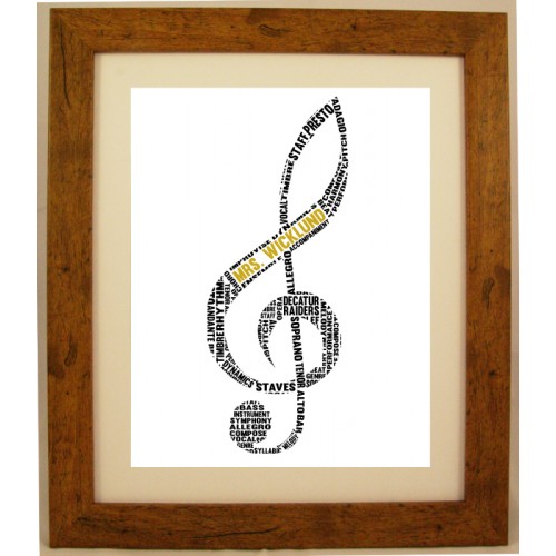 Personalised Music / Teacher Appreciation Word Art Gift